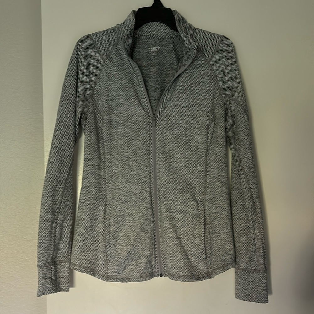 Athletic zip up sweater